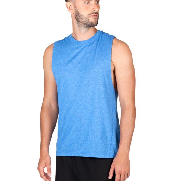 Mens Heather SLEEVELESS Tee - Greatness Range Thumbnail
