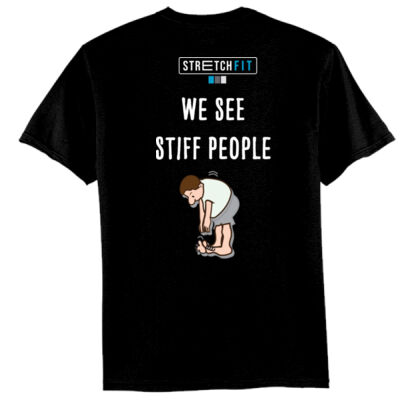 Stiff Man Art Black Tshirt Thumbnail