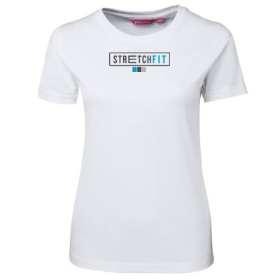 StretchFit Logo Women White Tshirt Thumbnail