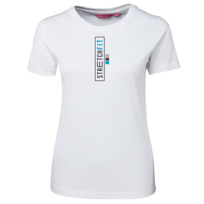 StretchFit Logo Vertical Women - White Tshirt Thumbnail